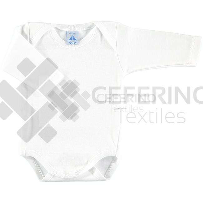 Body bebe perchado manga larga cuello americano 1-36 Babidu 1166.