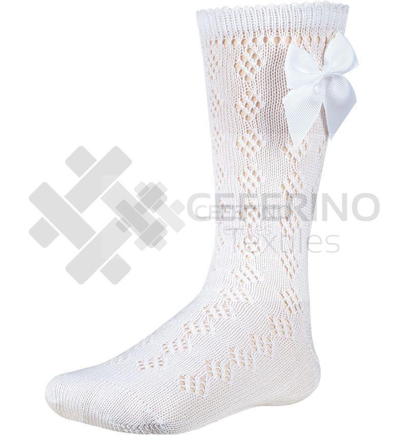 Calcetín infantil alto calado lazo niña Ysabel Mora 02826.