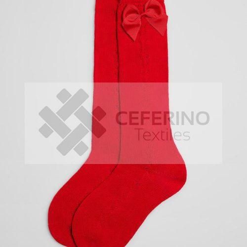 Calcetín infantil alto calado lazo niña Ysabel Mora 02854.