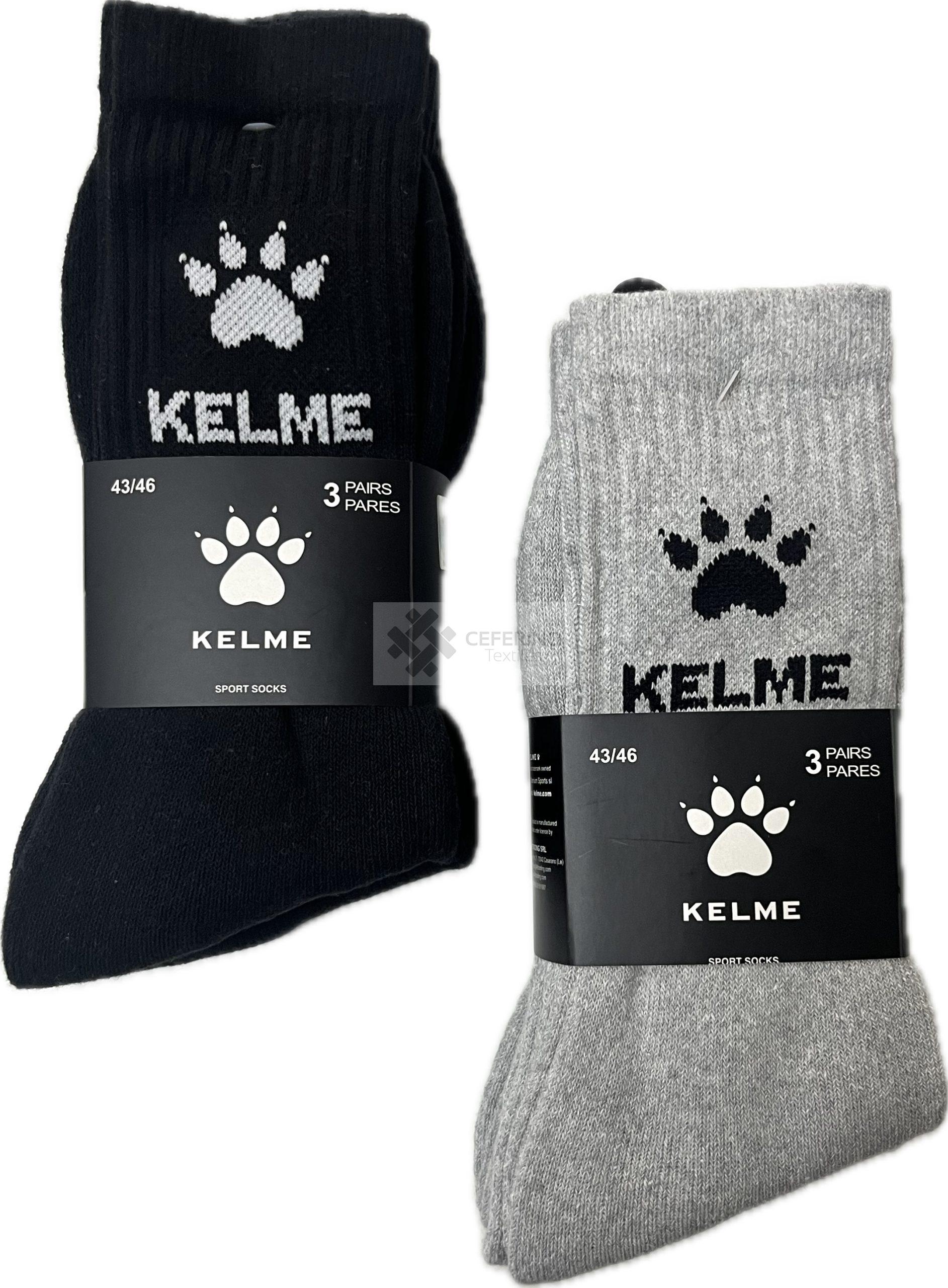 Pack 3 Calcetines rizo deporte unisex 35 - 46 Kelme 01.