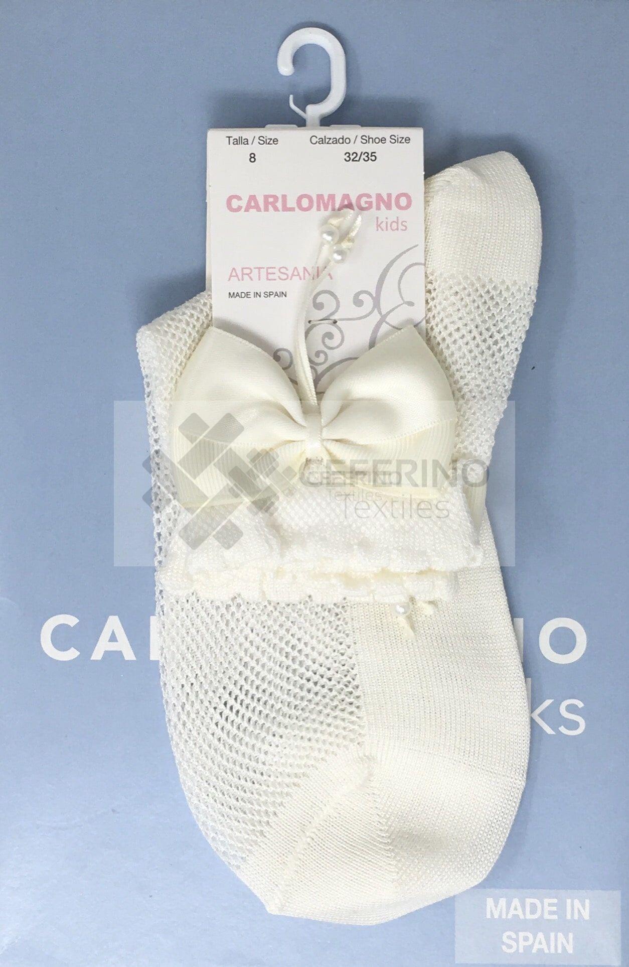 Calcetín con lazo y rejilla de hilo Carlomagno 2515