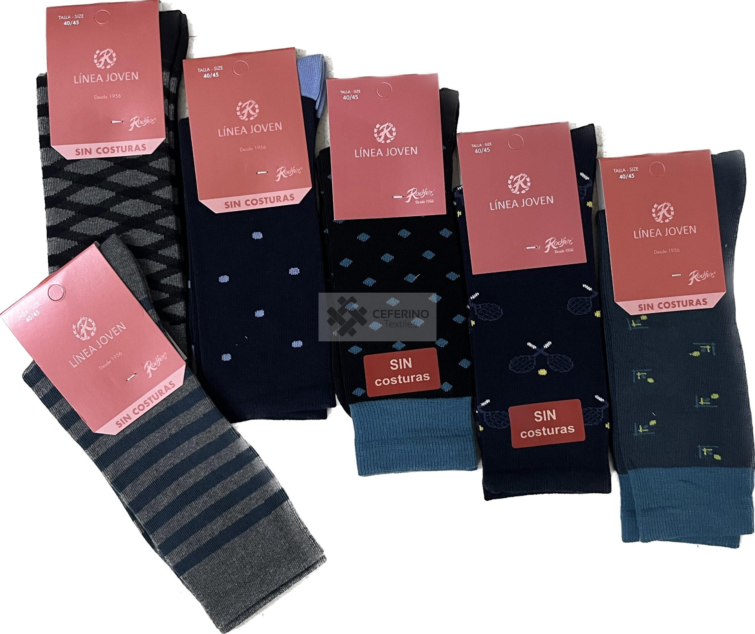 Pack de 6 calcetines caballero fantasía Rodfer 654.