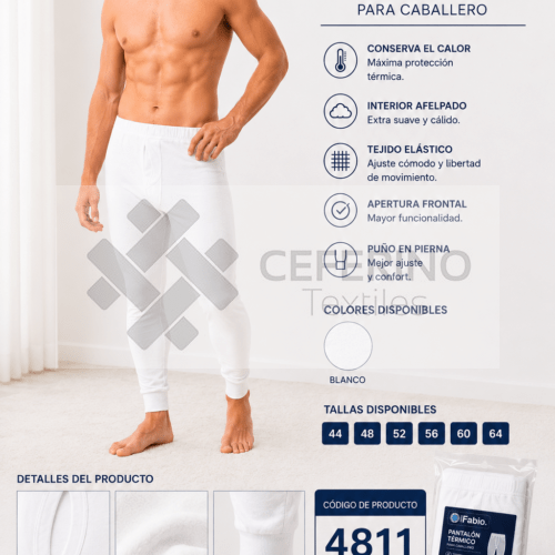 Pantalón caballero Interior Termal Fabio 4811.
