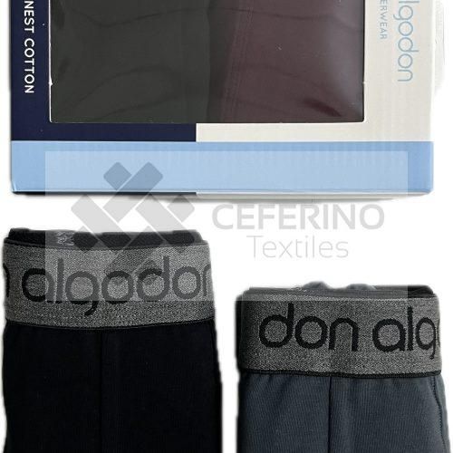 Alternative view of Pack 2 Boxer algodón con goma S-XXL Don Algodón Pack LISO.