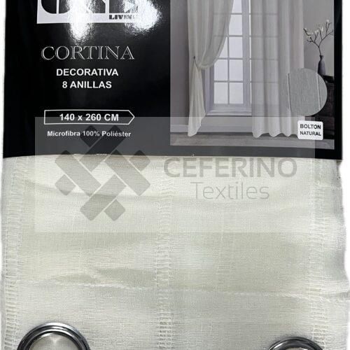 Cortina decorativa 8 anillas 140x260cm ONE Bolton.