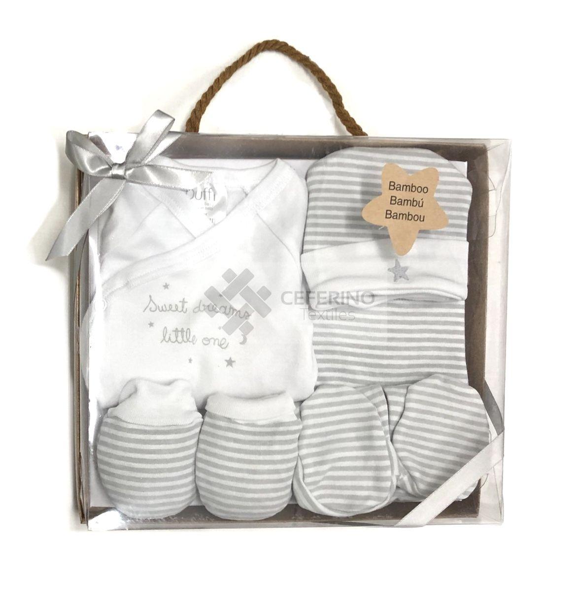 Set 5 piezas bebe primera puesta DUFFY 0842 Gris.