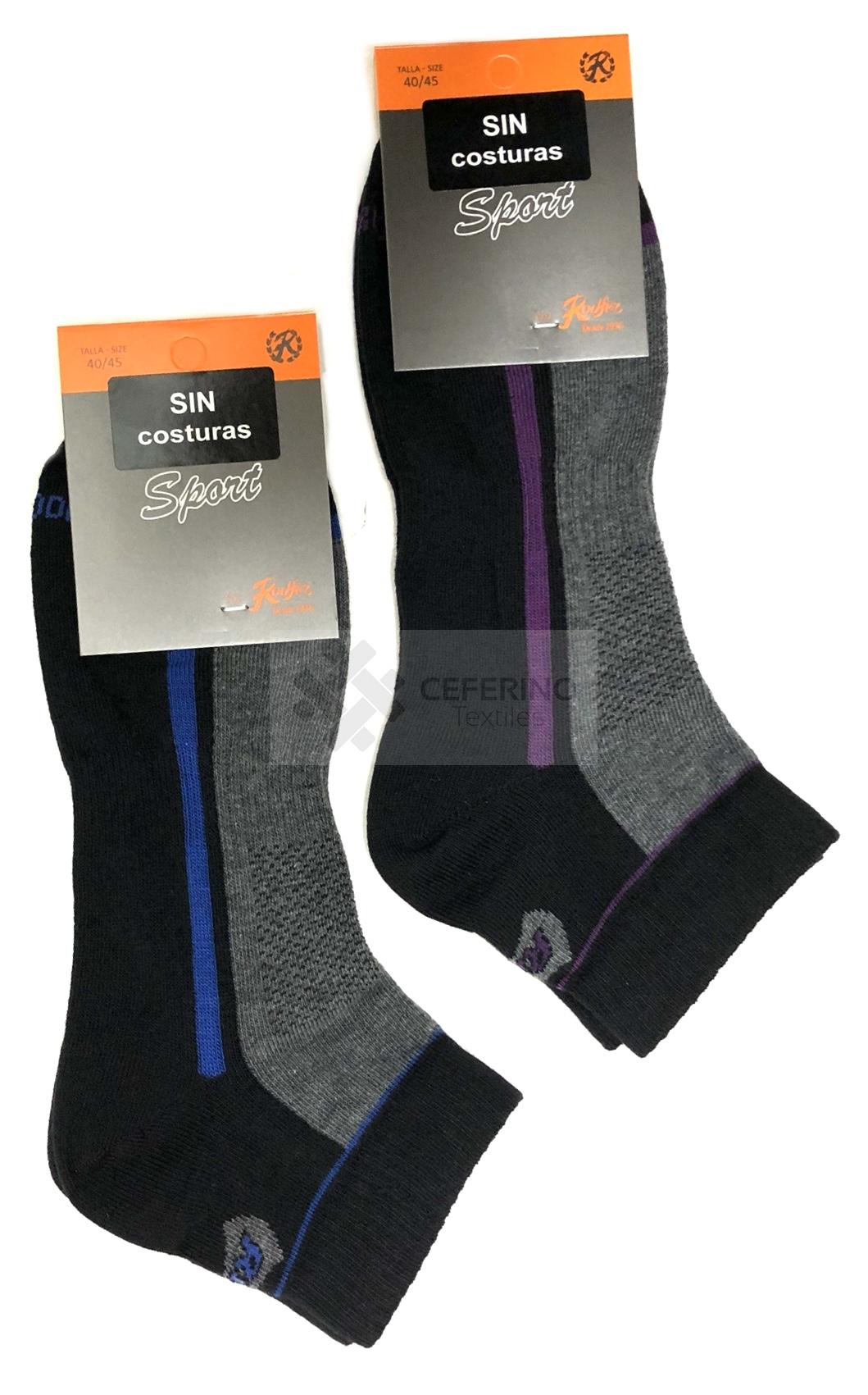 Pack 2 Calcetines deportivos cortos para caballero Rodfer 576.