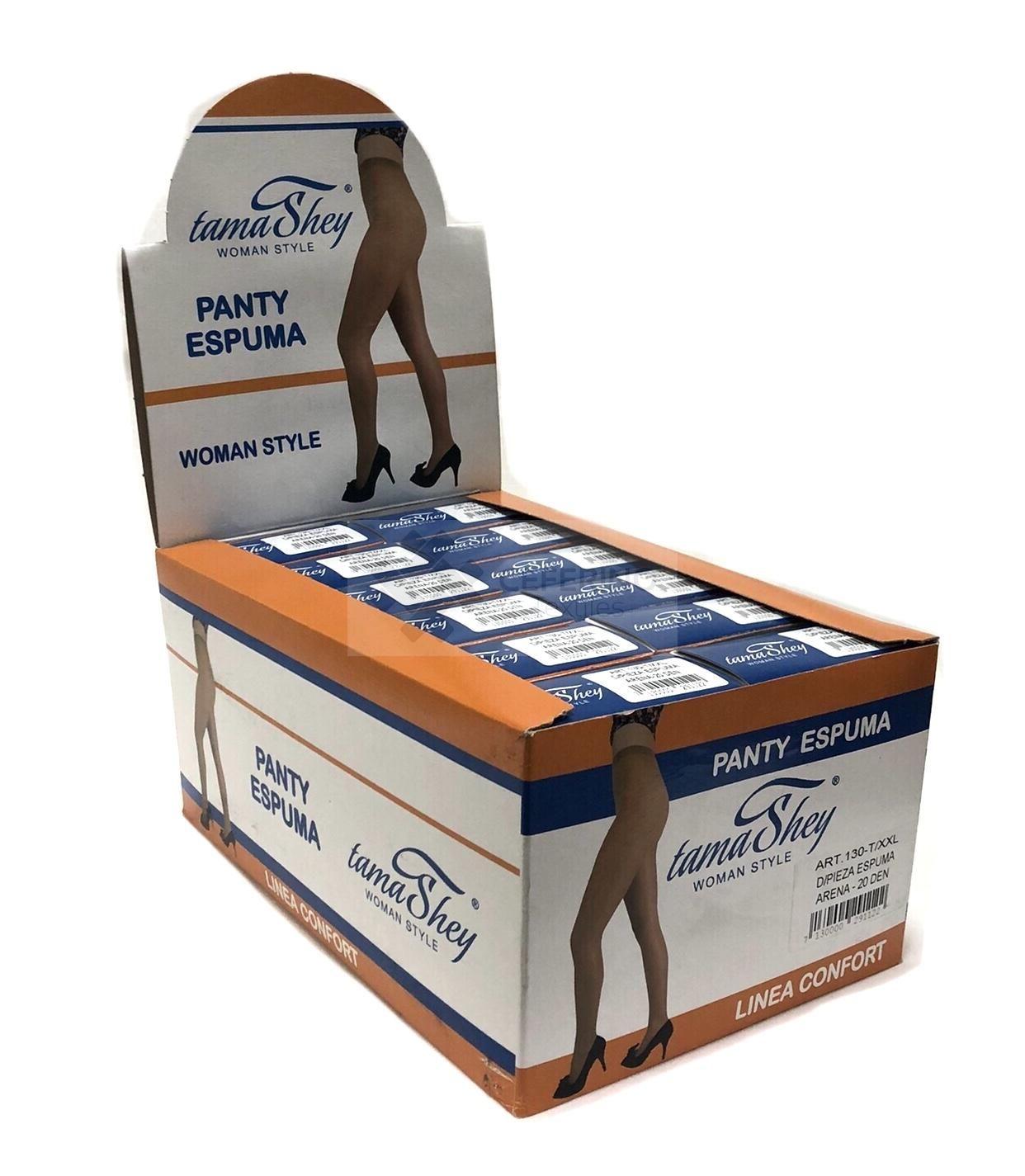 Panty de espuma TALLAS GRANDES XXL con pieza 20den Tamashey 130.