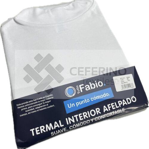 Jersey unisex cuello semi cisne algodón BLANCO Fabio 9244B.