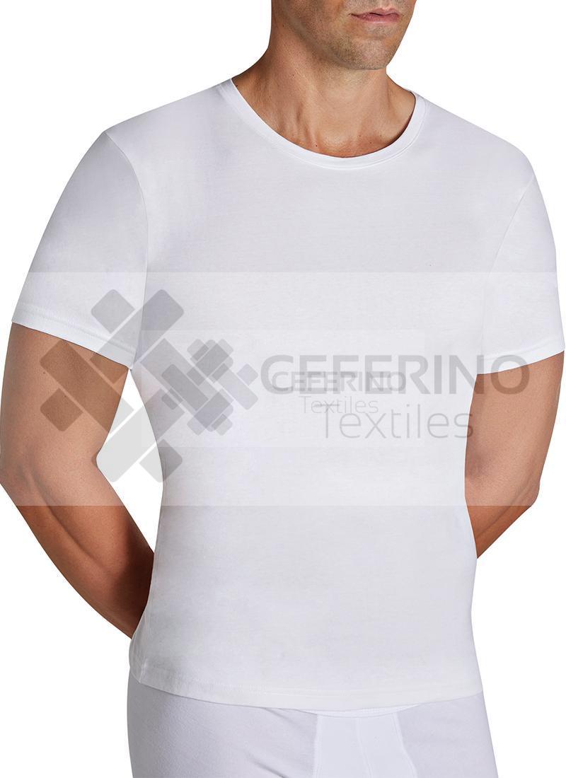 Camiseta manga corta cuello redondo algodón caballero Ysabel Mora 20102