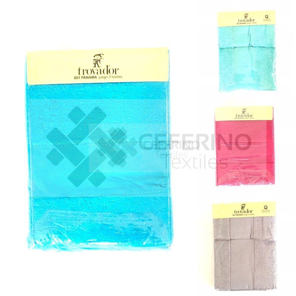 Juego de Toallas de 3 piezas para bordar Trovador 601.