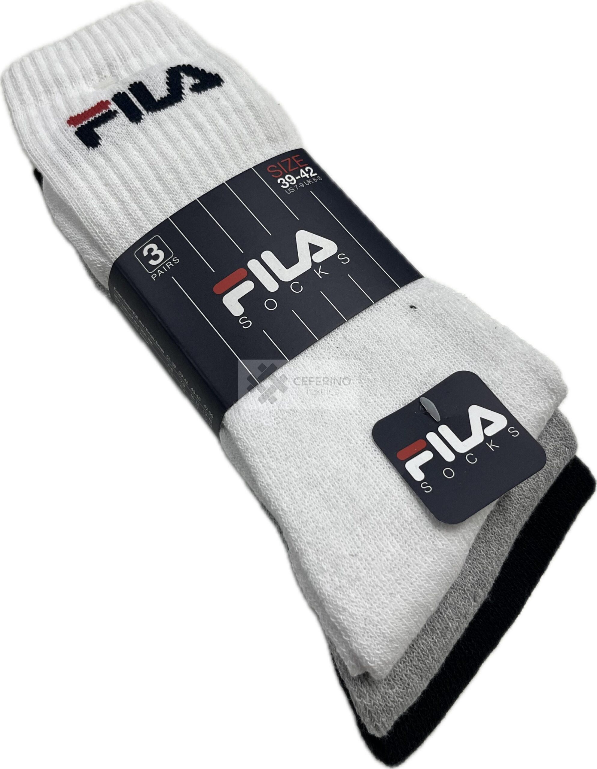 Pack 3 Calcetines rizo deporte 35-46 unisex Fila 9505.