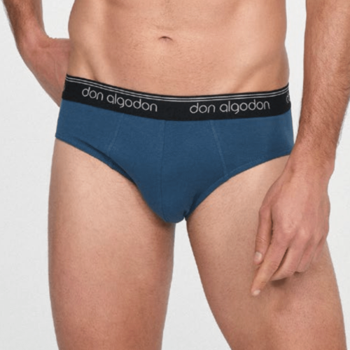 Pack 2 Slips algodón con goma S-XXL Don Algodón Pack liso.