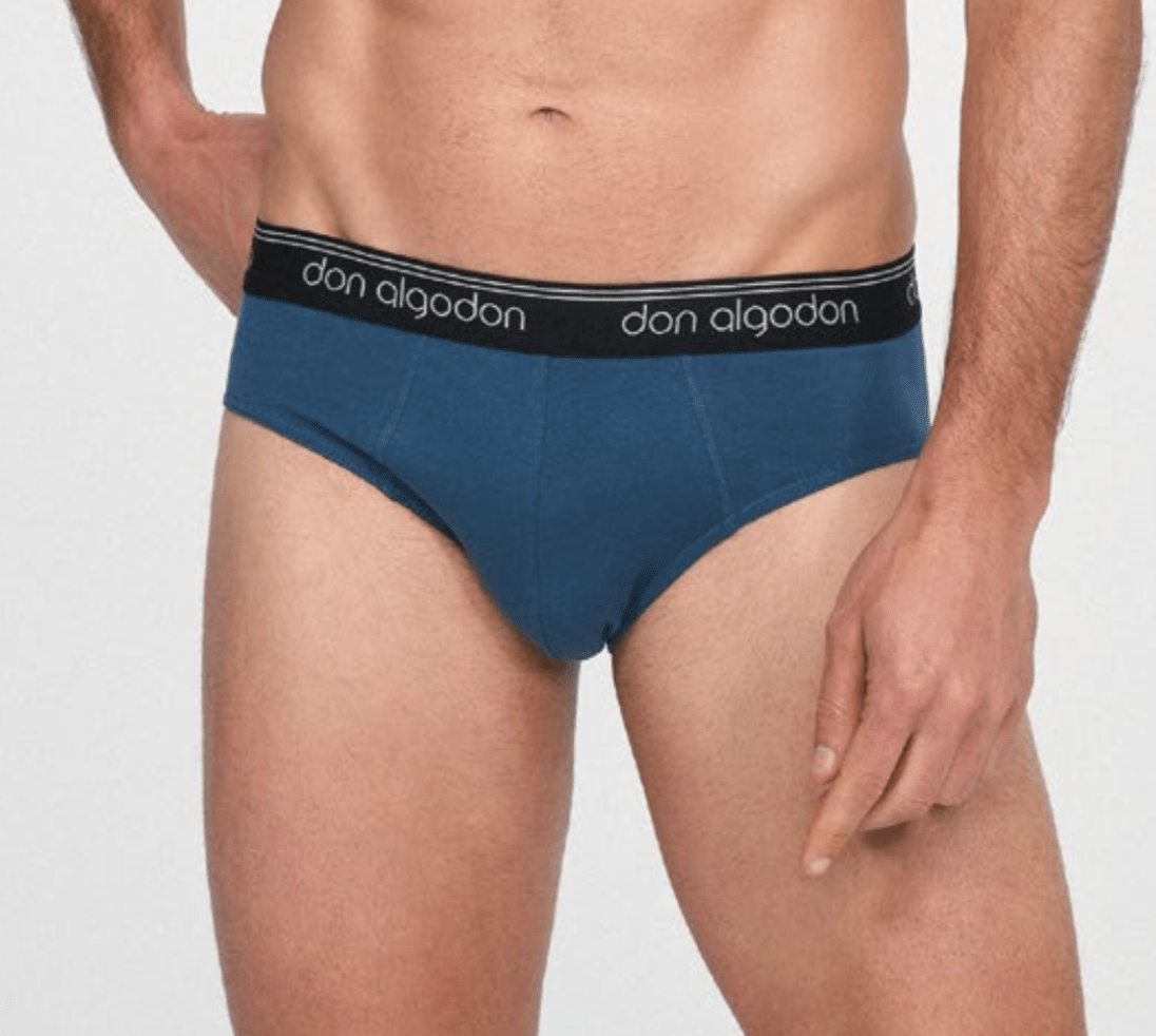 Pack 2 Slips algodón con goma S-XXL Don Algodón Pack liso.