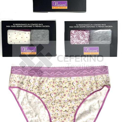 12 Bragas bikini encaje y fantasía estampadas de algodón T:U 247.