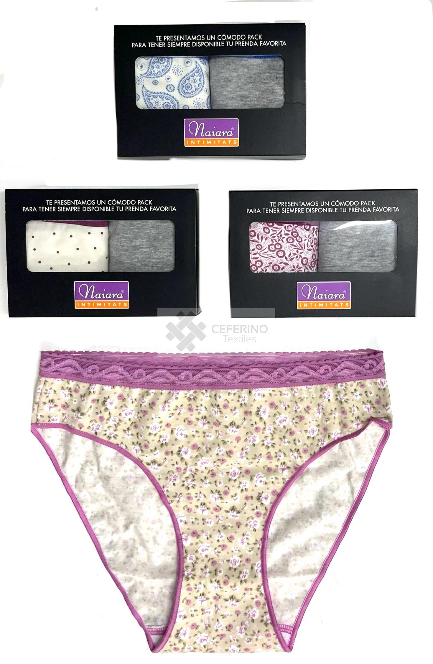 12 Bragas bikini encaje y fantasía estampadas de algodón T:U 247.
