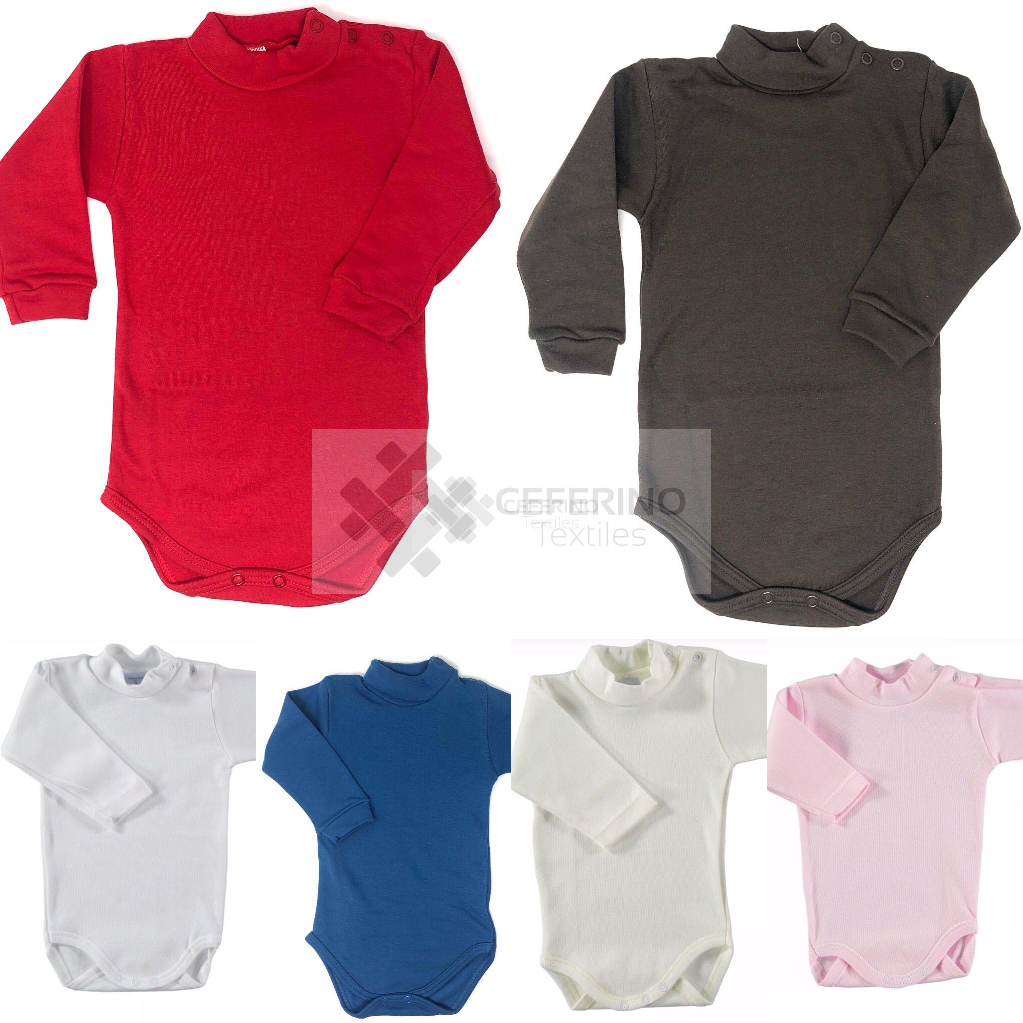 Body bebe manga larga cuello cisne COLOR afelpado 3-36 Fabio/Lara 8132C. - Imagen 3