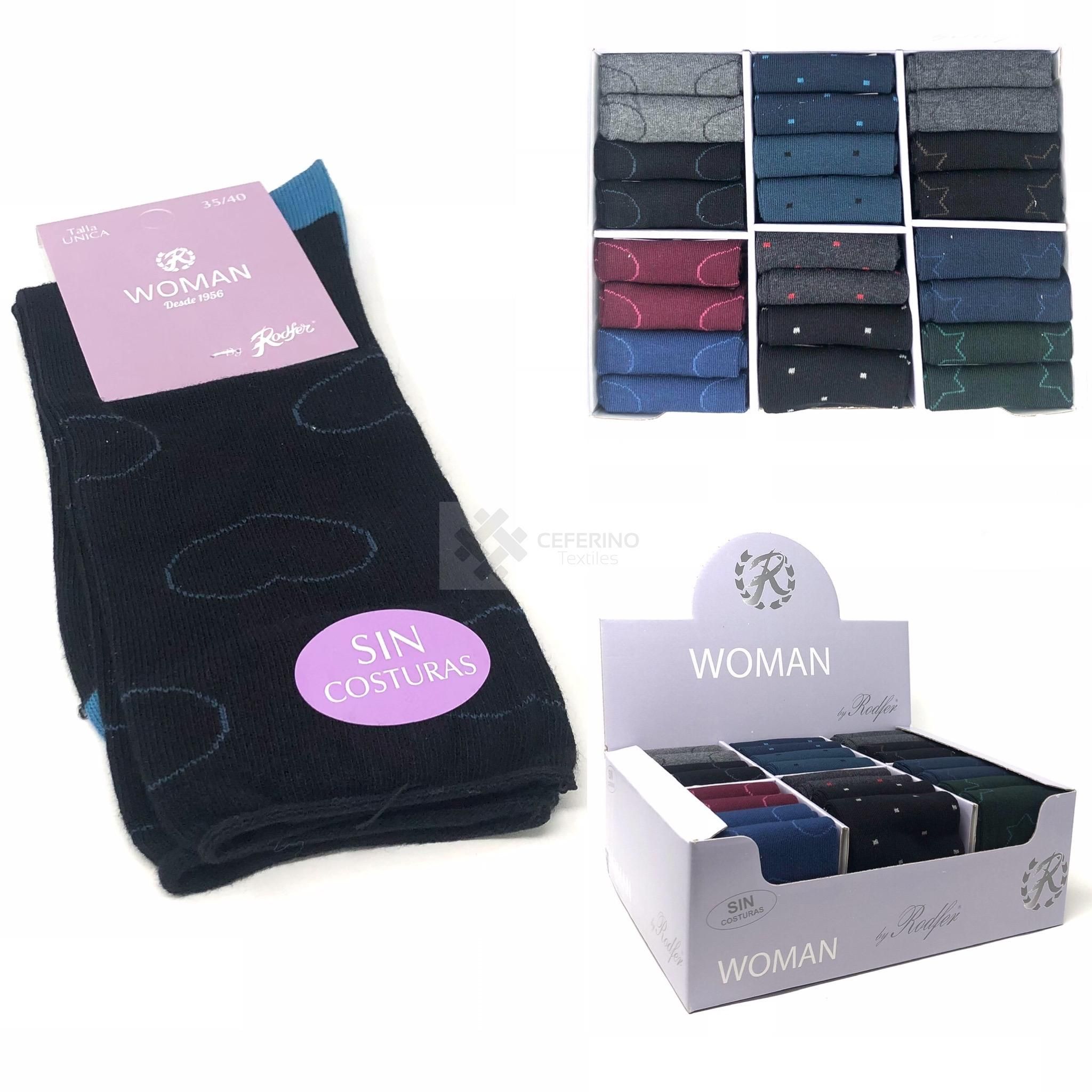 Pack 24 Calcetines de señora fantasía Rodfer 6800.