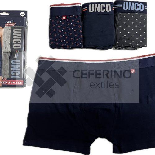 Pack 2 Bóxer algodón UNCO 1/2090 M a 3XL.