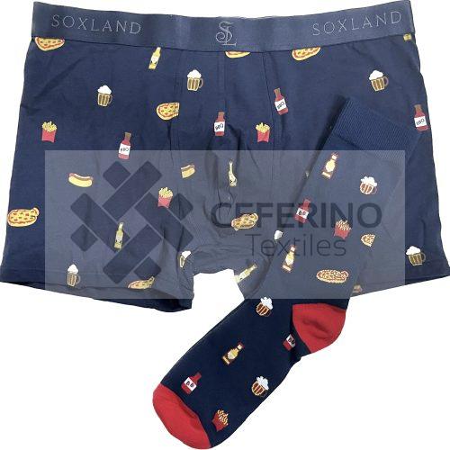 3 Packs regalo Boxer y calcetines compañeros Soxland 40789.