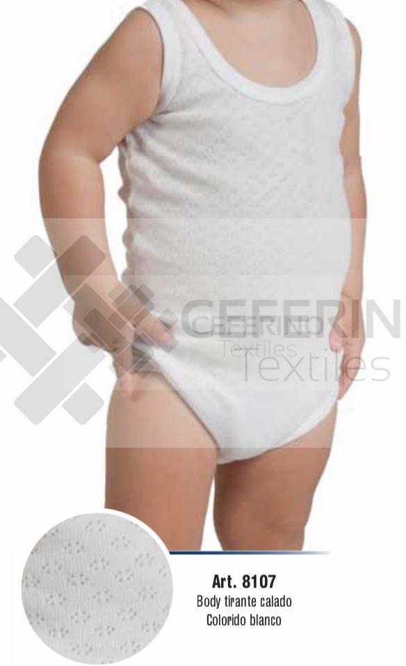 Body bebe calado interior tirante ancho 0-36 Fabio/Lara 8107