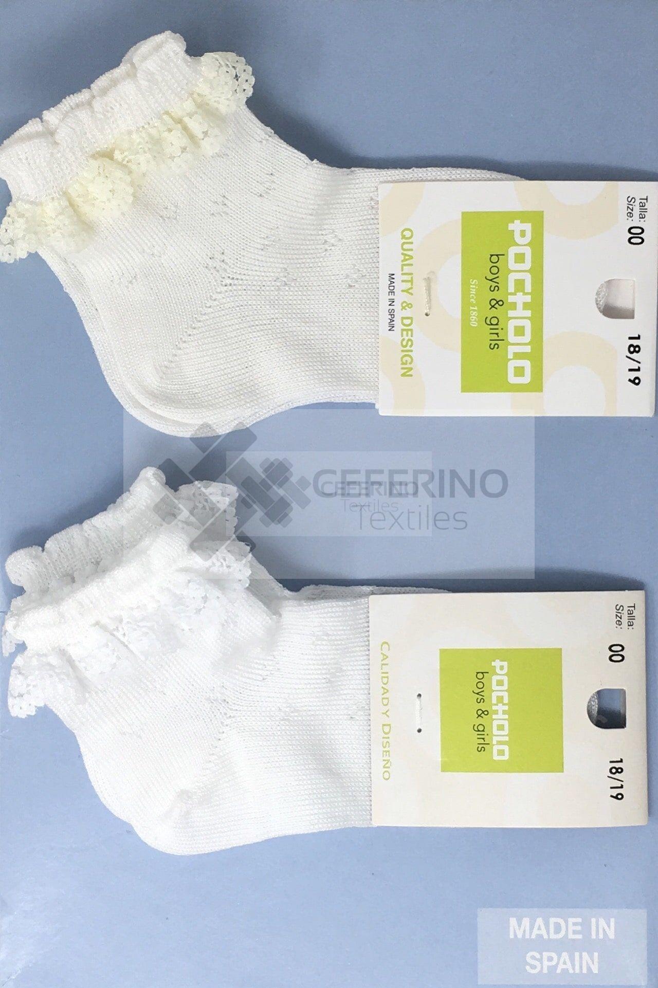 Calcetín con puntilla de hilo Pocholo 2384