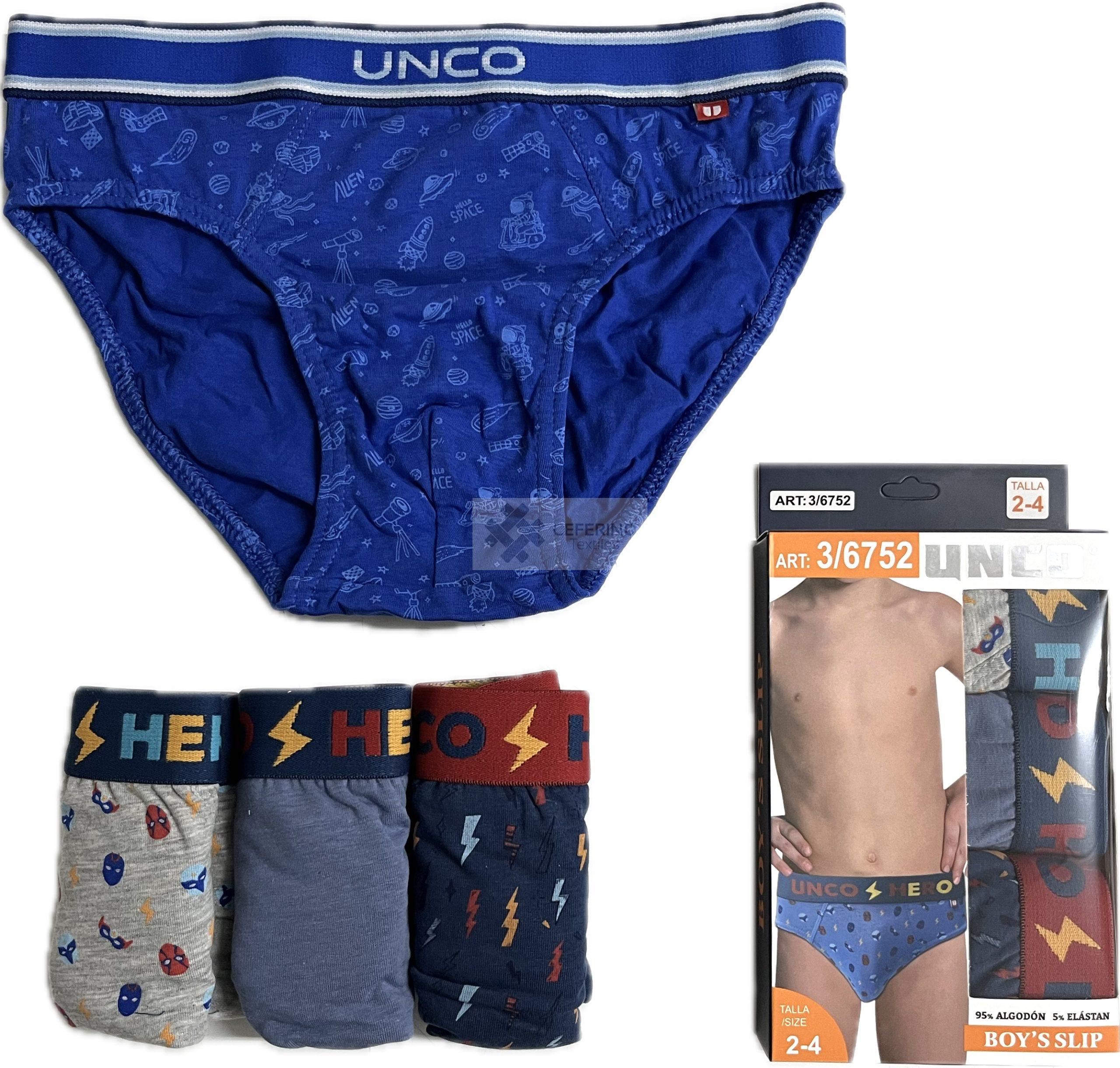 -Pack 3 Slips algodón niño UNCO 3/6710