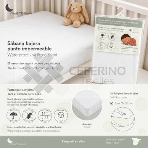 Bajera de punto impermeable cuna Interbaby 815.