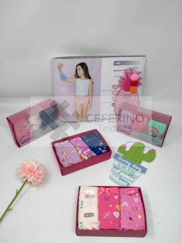 Pack 3 Bragas fondo color niña 2-14 JAST 485. - Imagen 2