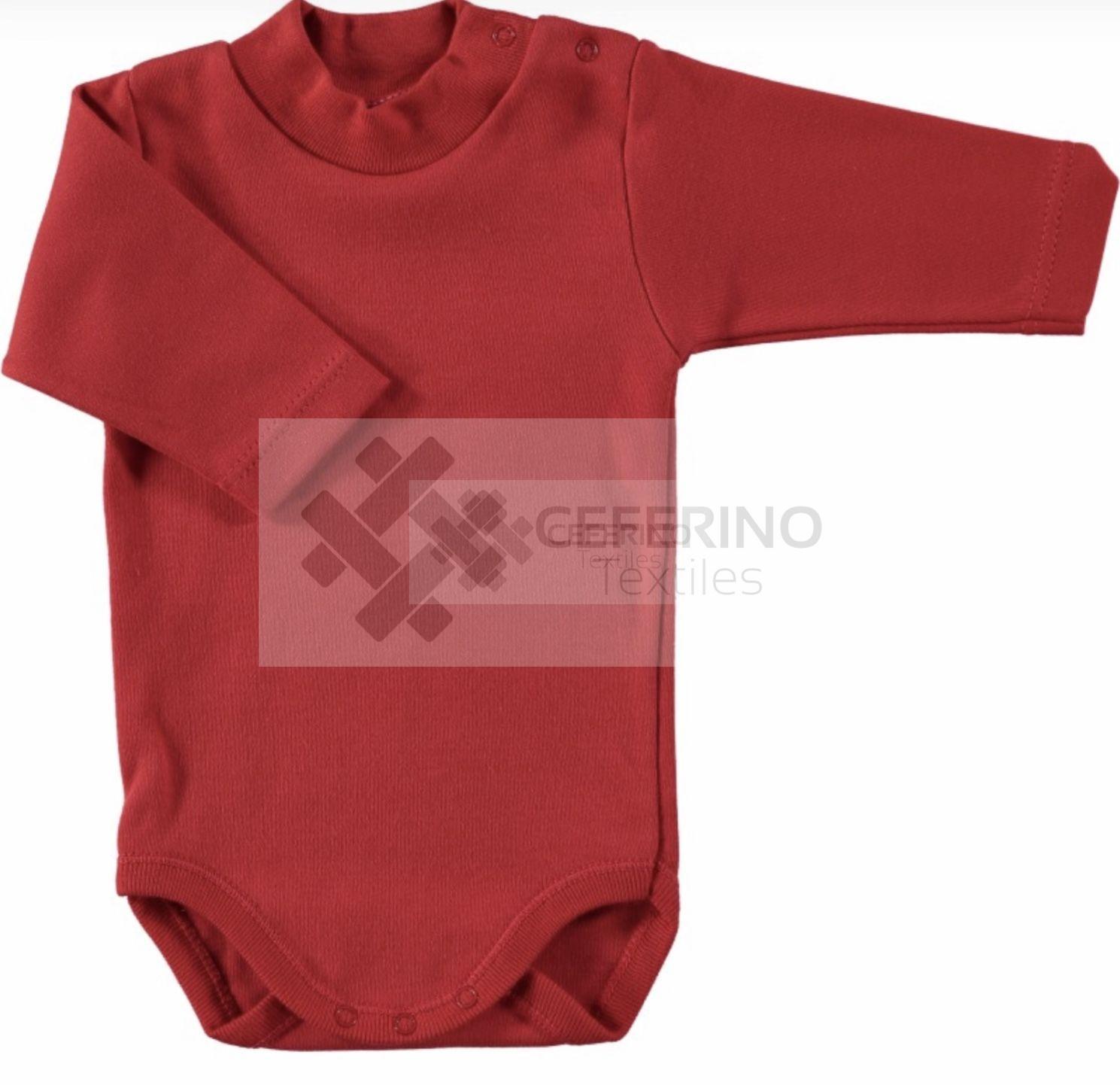 Body bebe manga larga cuello semi cisne 3-36 Babidu 1177. - Imagen 3