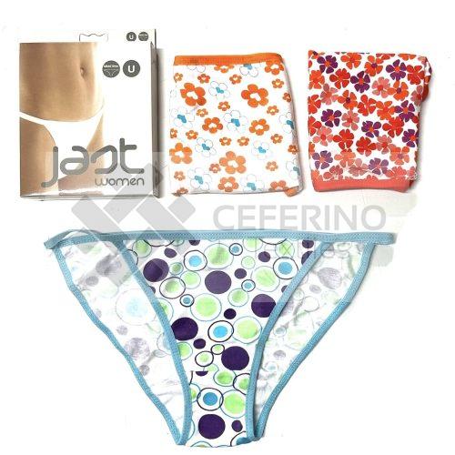Pack 6 Bragas mini bikini con tira lateral en algodón T: U JAST 102.1.