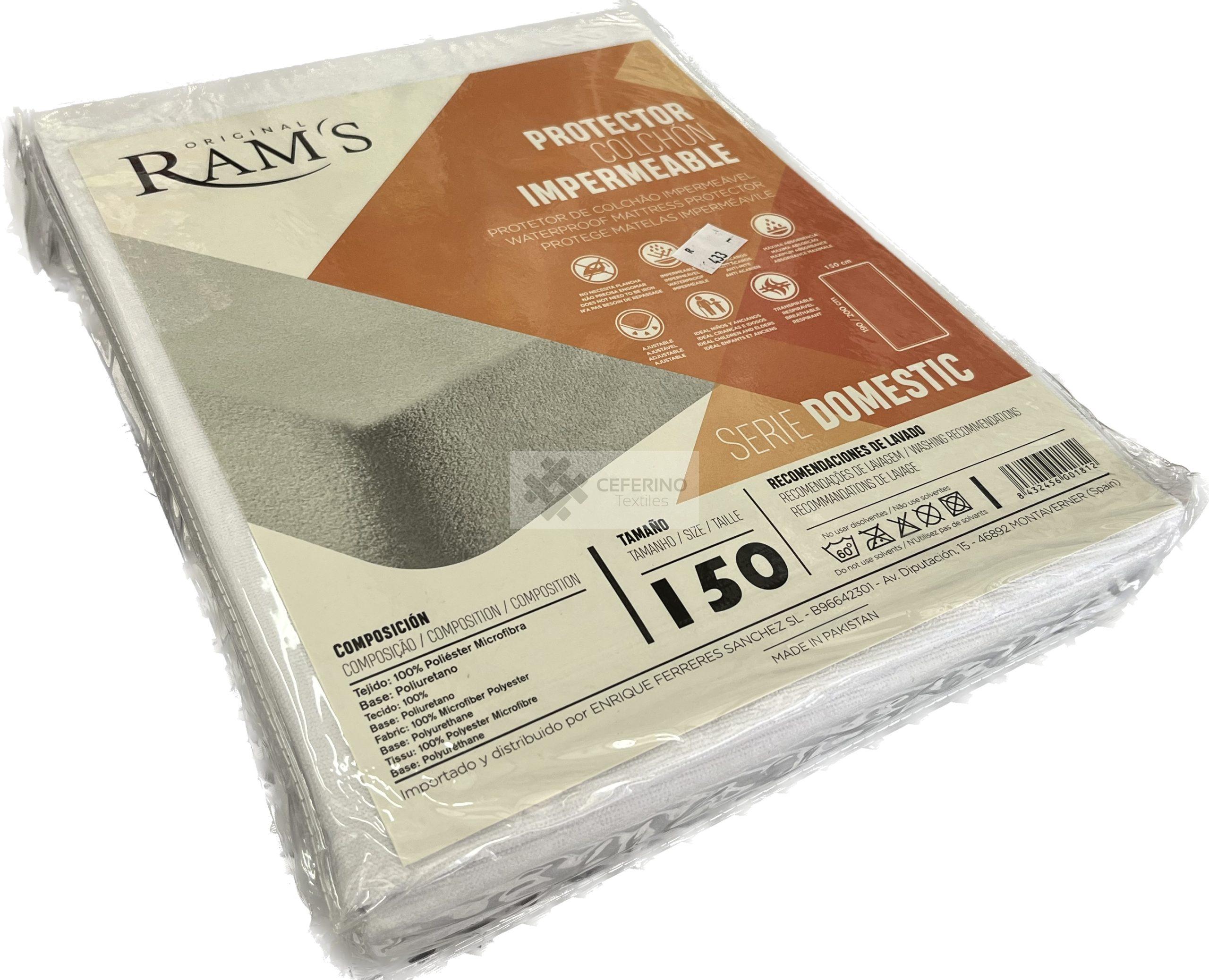 Protector impermeable de rizo para colchón 90 - 150 Ram´s
