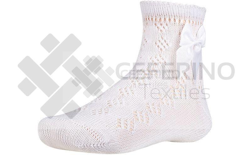 Calcetín infantil calado lazo Ysabel Mora 02825