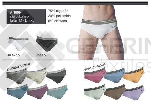 Pack 6 Slips caballero algodón sin costuras Pierre Cardin 3869