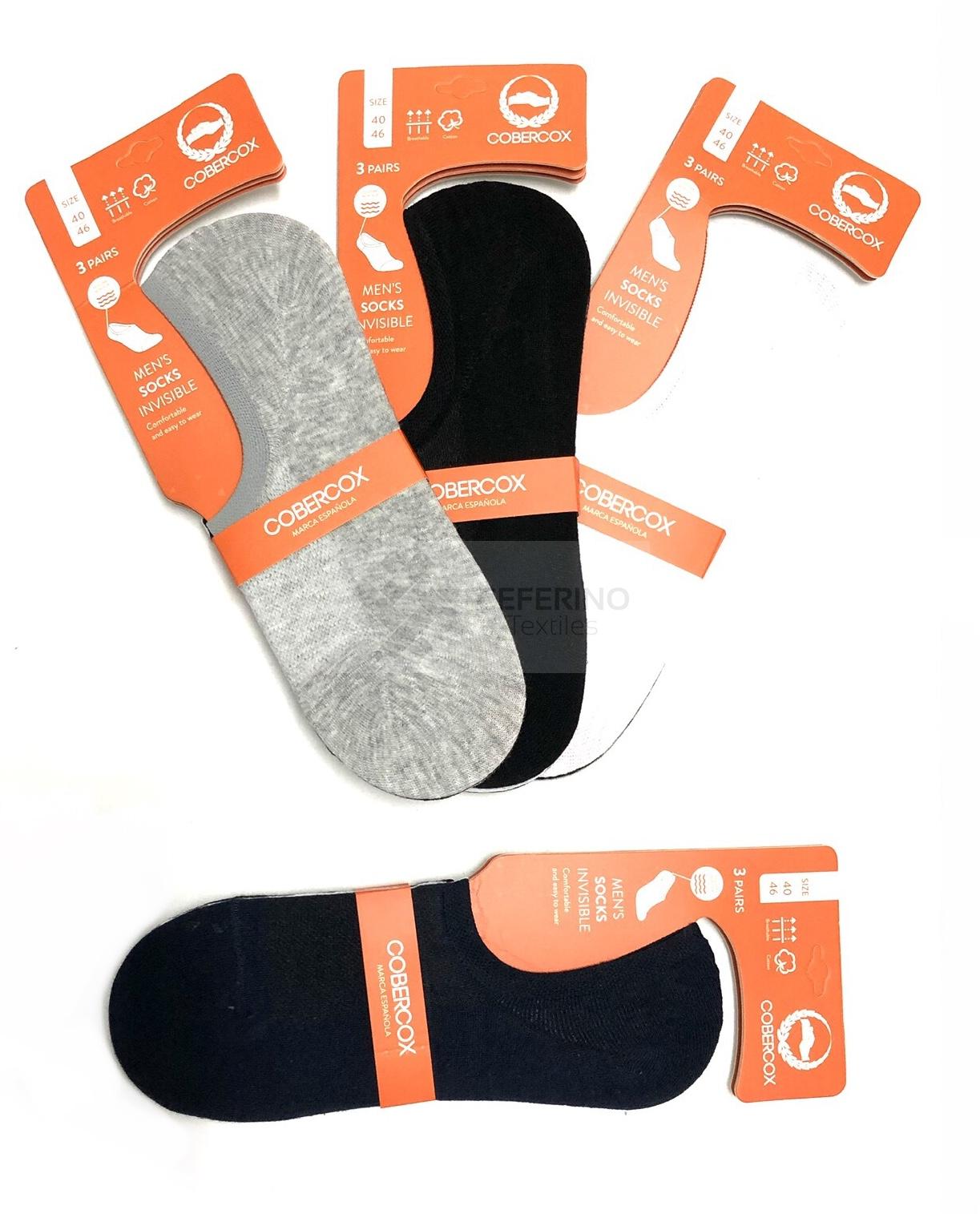 Pack 12 Calcetines invisible básico caballero Cobercox 450.