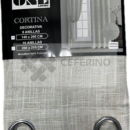 Cortina decorativa 8 anillas 140x260cm ONE Cardenal.