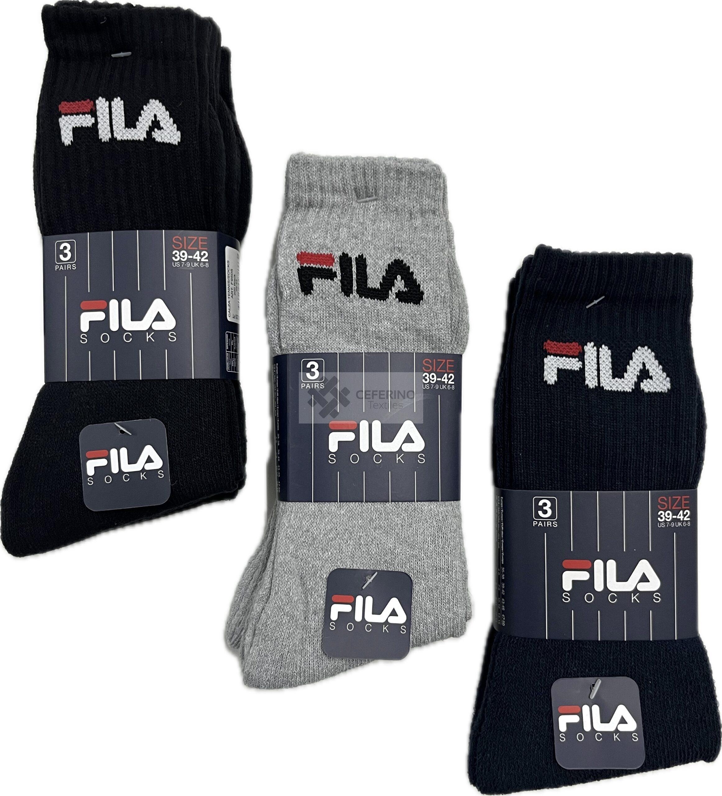 Pack 3 Calcetines rizo deporte 35-46 unisex Fila 9505. - Imagen 2
