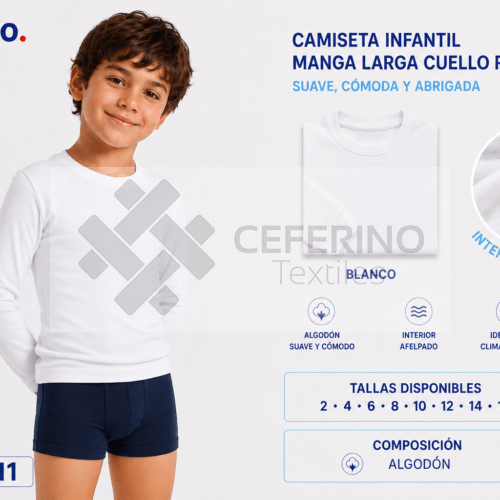 Camiseta niño interior manga larga termal 2-16 Fabio 8111.