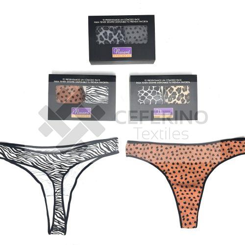 12 Bragas tanga fantasía estampadas de algodón T:U 570.
