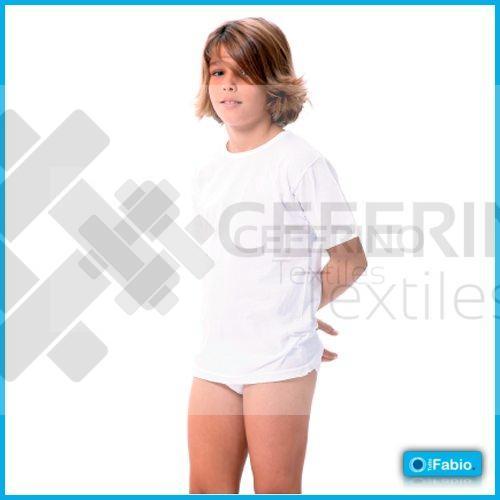 Camiseta interior niño manga corta algodón 2-16 Fabio 8453.