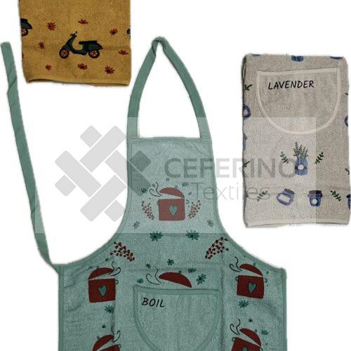 Pack 6 Delantales rizo estampados Dolz 175.