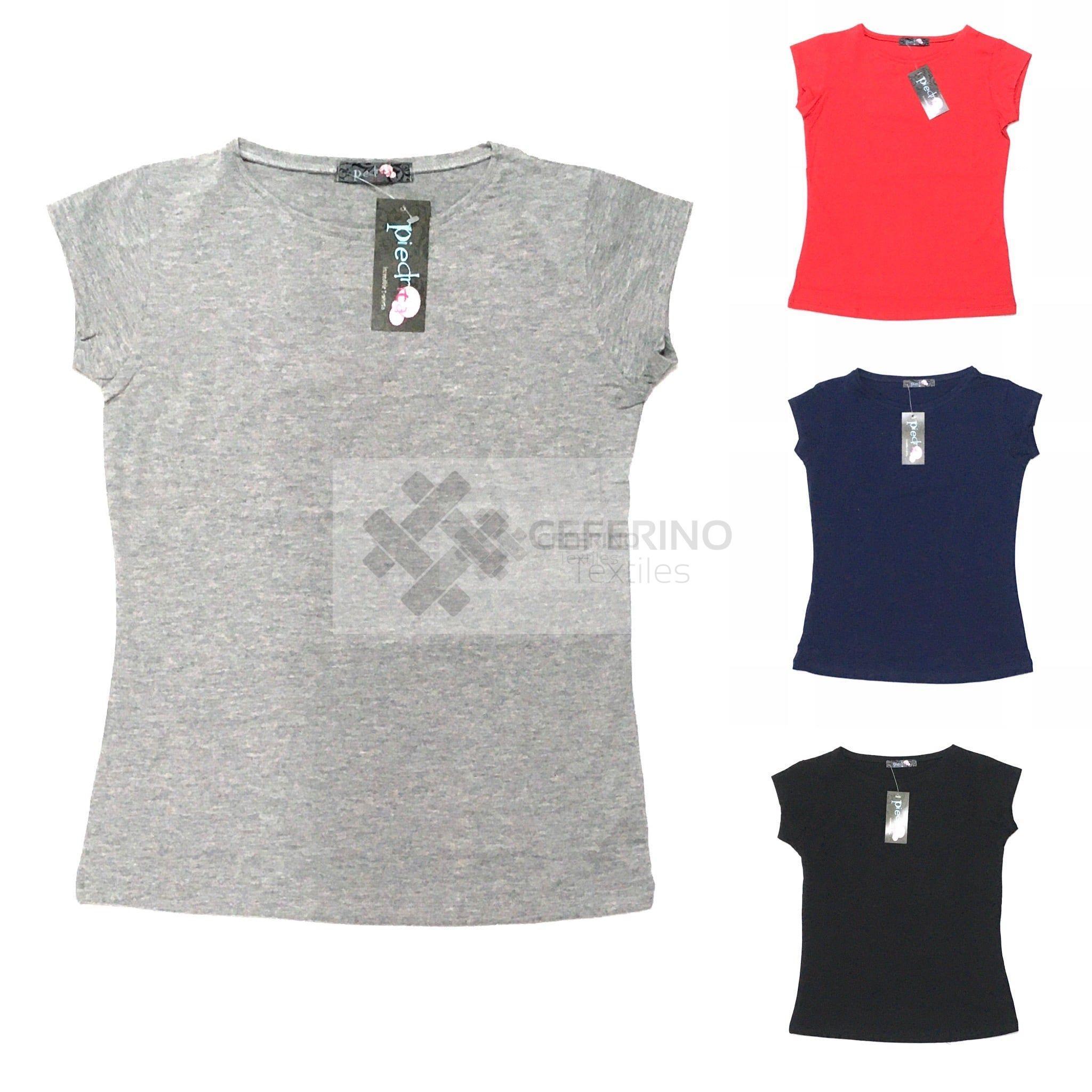 Camiseta mujer manga corta M-3XL Piedrita 101C.