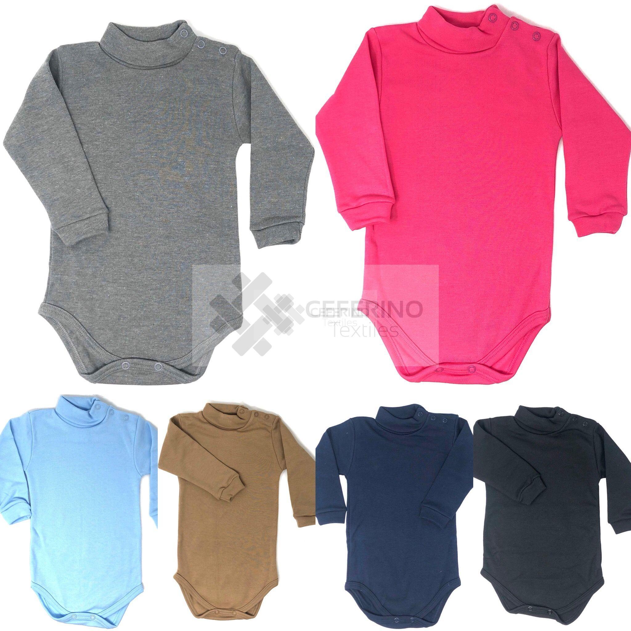 Body bebe manga larga cuello cisne COLOR afelpado 3-36 Fabio/Lara 8132C. - Imagen 2