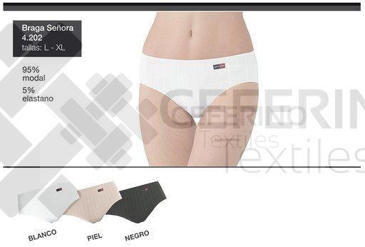 Braga midi señora modal canalé L-XL Pierre Cardin 4202