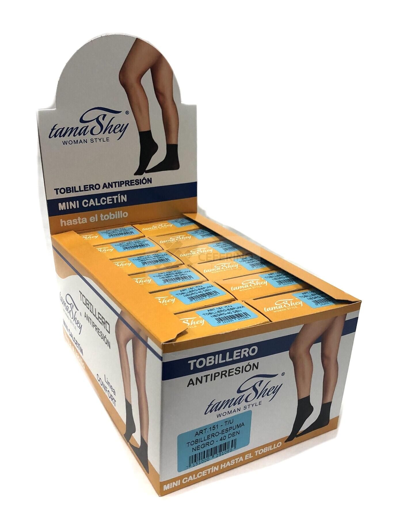 Pack 2 Tobilleros media de espuma 40den Tamashey 151.