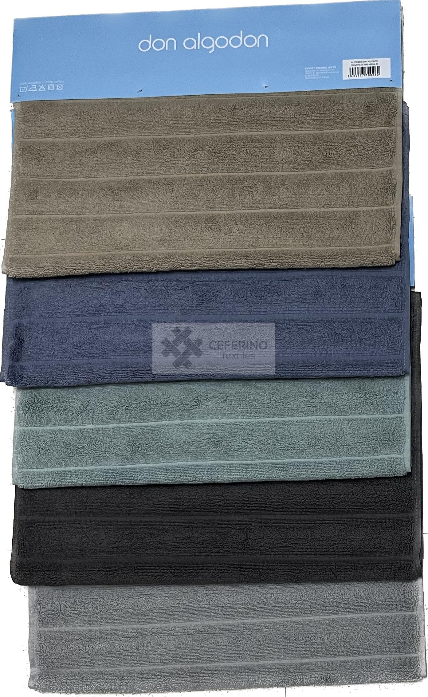 Alfombra de baño rizo en algodón 50cm x 70cm Don Algodón Ríbs.