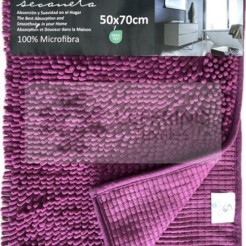 Alfombra de baño flecos micro fibra 50cm x 70cm Secaneta.