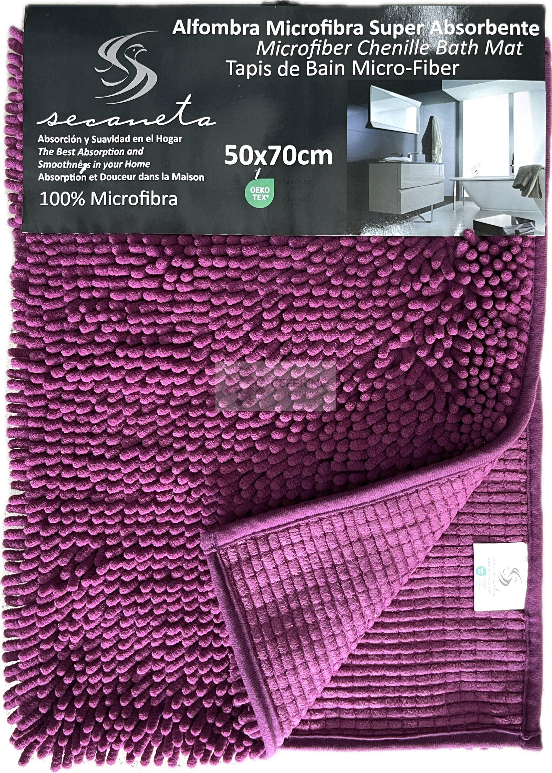 Alfombra de baño flecos micro fibra 50cm x 70cm Secaneta.