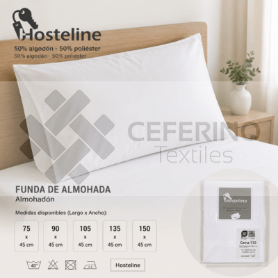 Almohadón Hostelería de tela para cama Hosteline 75 - 150 cm.