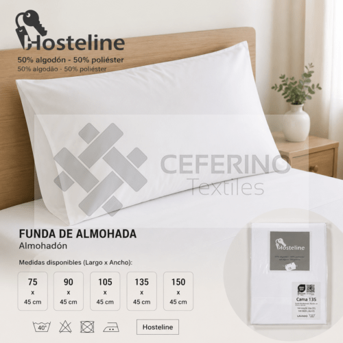 Almohadón Hostelería de tela para cama Hosteline 75 - 150 cm.